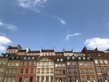 Low angle view of buildings against sky