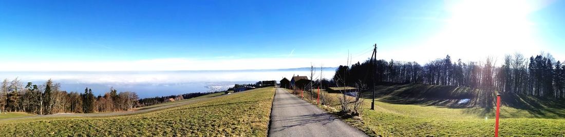 Panoramic shot of road against sky