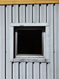 Close-up of window of building