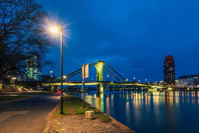 Panoramic view of frankfurt at night, germany.