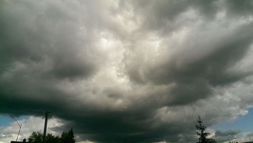 Low angle view of cloudy sky