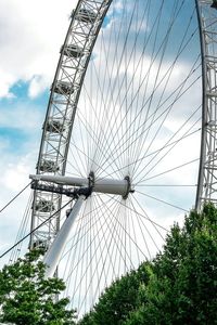 Low angle view of ferris wheel against sky