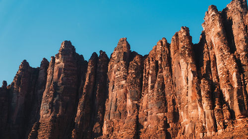 Panoramic view of rocky mountains against sky