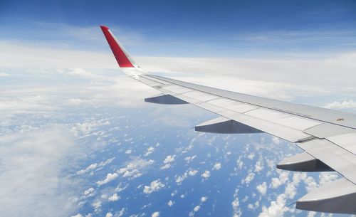 Airplane flying in sky