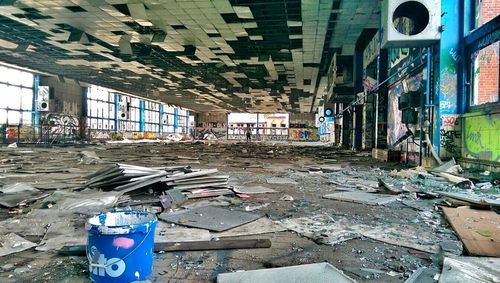 Interior of abandoned building