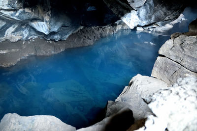 Rock formations in water