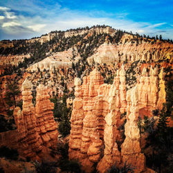 Scenic view of rocky mountains