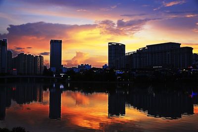 Cityscape at sunset