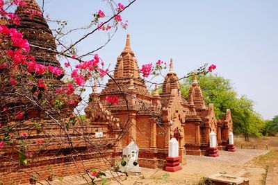 Exterior of temple against building