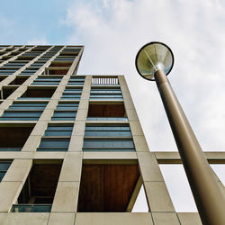 Low angle view of modern building against sky