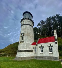 Low angle view of building against sky