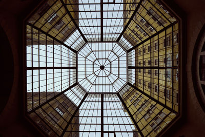 Low angle view of skylight