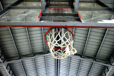 High angle view of basketball hoop