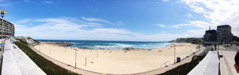 Panoramic view of beach against sky