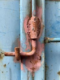 Close-up of rusty metal door