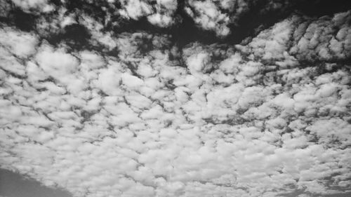 Low angle view of cloudy sky