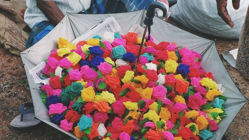 Colorful flowers in market