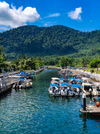 Scenic view of sea against sky in tioman island, malaysia.