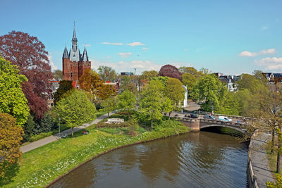 Bridge over river against sky