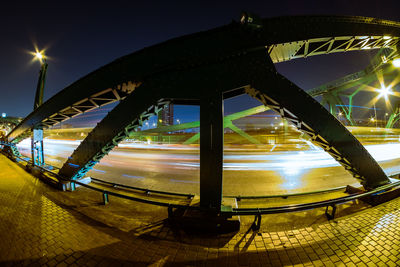 Illuminated built structure at night