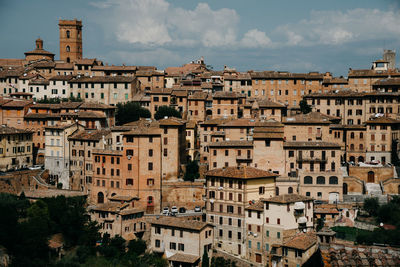 Aerial view of buildings in city