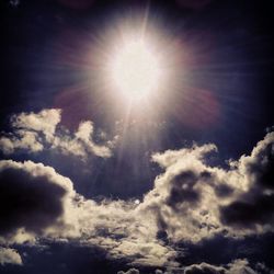 Low angle view of cloudy sky