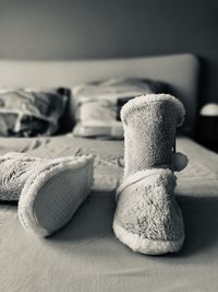 Close-up of piano on table at home