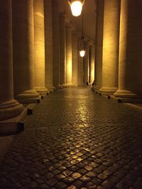 Empty corridor of building