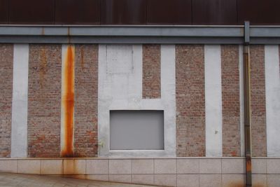 Low angle view of window on building