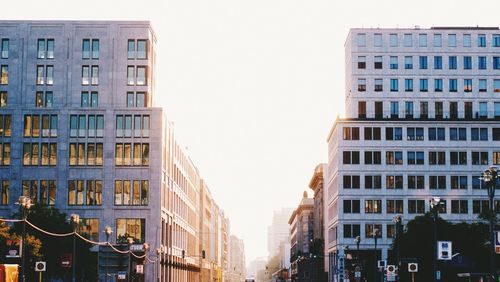 Low angle view of buildings in city