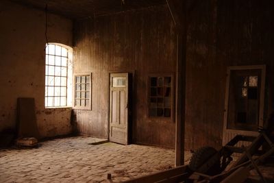 Interior of abandoned house