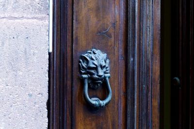 Close-up of closed door