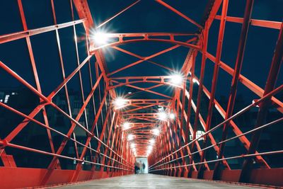 View of illuminated lights at night