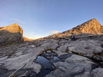 Rock formations against sky