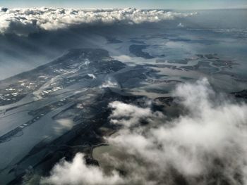 Aerial view of landscape against sky