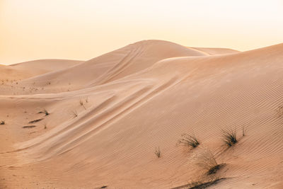 Scenic view of desert against sky