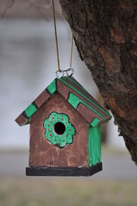 Hand made wood bird house