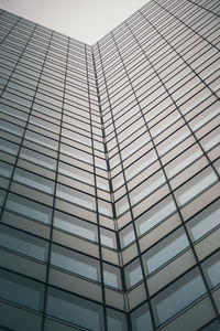 Low angle view of modern building against clear sky