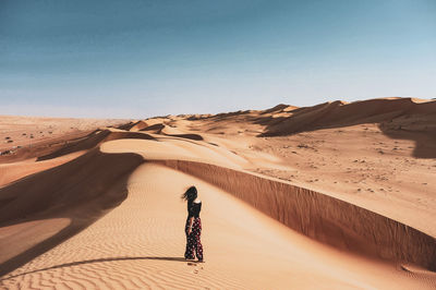 Scenic view of desert against sky