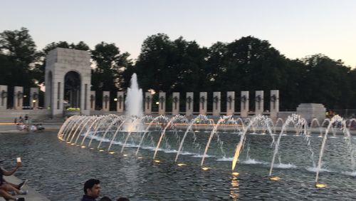 Fountain in front of building