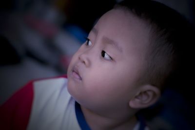 Close-up portrait of cute boy