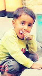 Portrait of cute baby girl