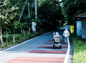 Road passing through trees