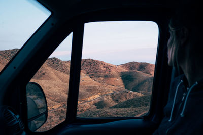 View of landscape through window