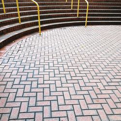 High angle view of footpath