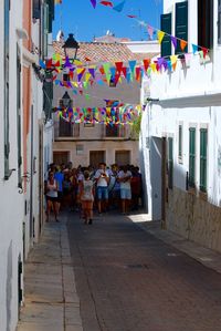 Clothes hanging in front of building