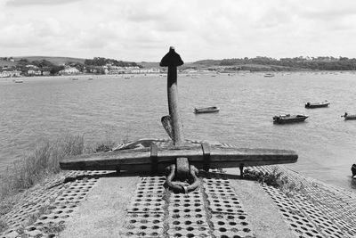 Anchor against sea