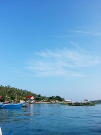 Boats in calm sea