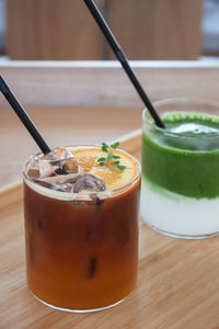 Close-up of drink on table