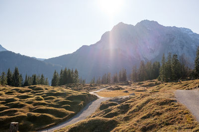 Panoramic shot of mountains against sky